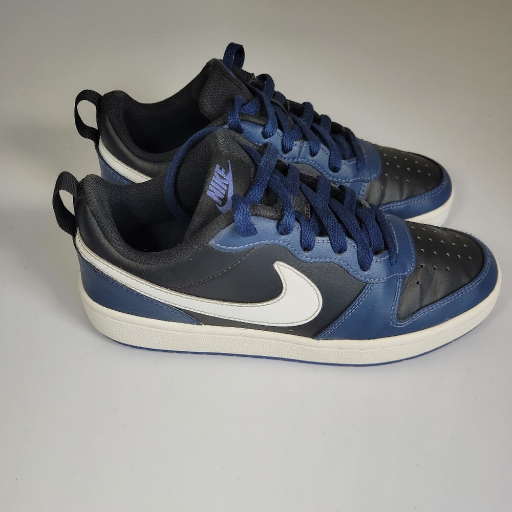 Nike Court Borough Low 2 GS 6Y Black and Navy Sneakers - Picture 5 of 8